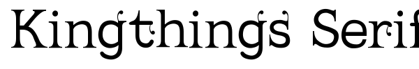 Kingthings Serifique font preview